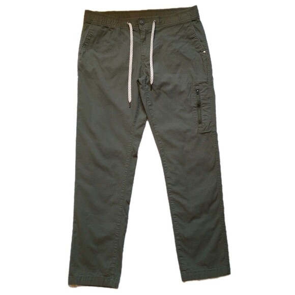 Vuori Vintage Ripstop Pants Womens Large Olive Green Cotton Stretch VW450 - Picture 2 of 12